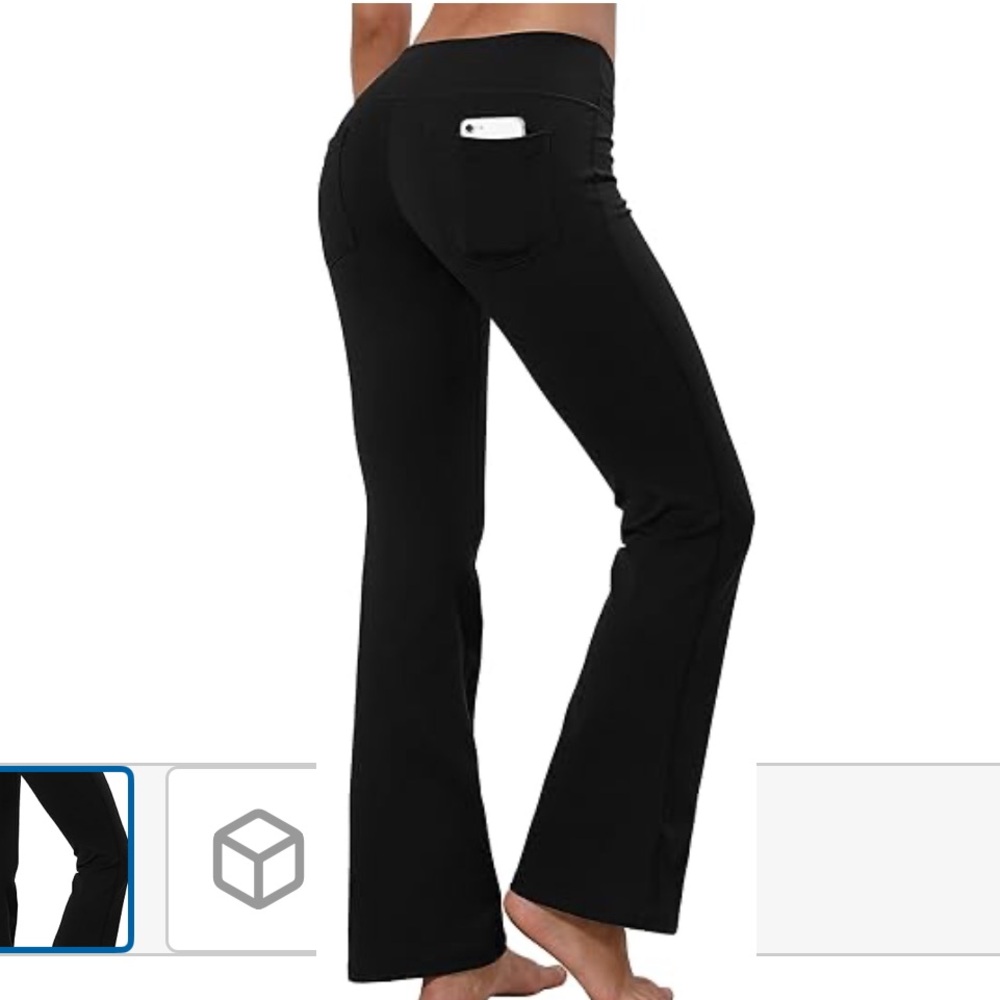 Bubblelime Black Wicking Yoga Pants Bootcut Leggings